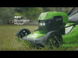 48V (24V x 2) 21" Cordless Battery Self-Propelled Lawn Mower w/ Two (2) 5.0Ah USB Batteries & Dual Port Charger, LM2112S