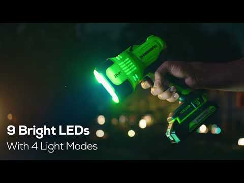 24V Cordless Battery Spot Light: 2.0 Ah Battery and Charger