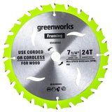Greenworks 24V 7-1/4 " 24T Circular Saw Blades