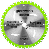 Greenworks 24V 7-1/4 " 40T Circular Saw Blades