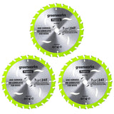 Greenworks 24V 7-1/4 " 24T Circular Saw Blades?3pc