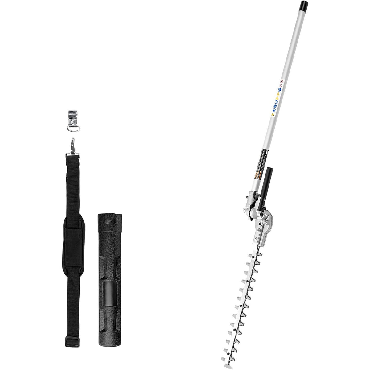 60V 16" Cordless Battery String Trimmer (Attachment Capable) and 16" Hedge Trimmer Attachment Combo Kit: 4.0 Ah Battery and Charger