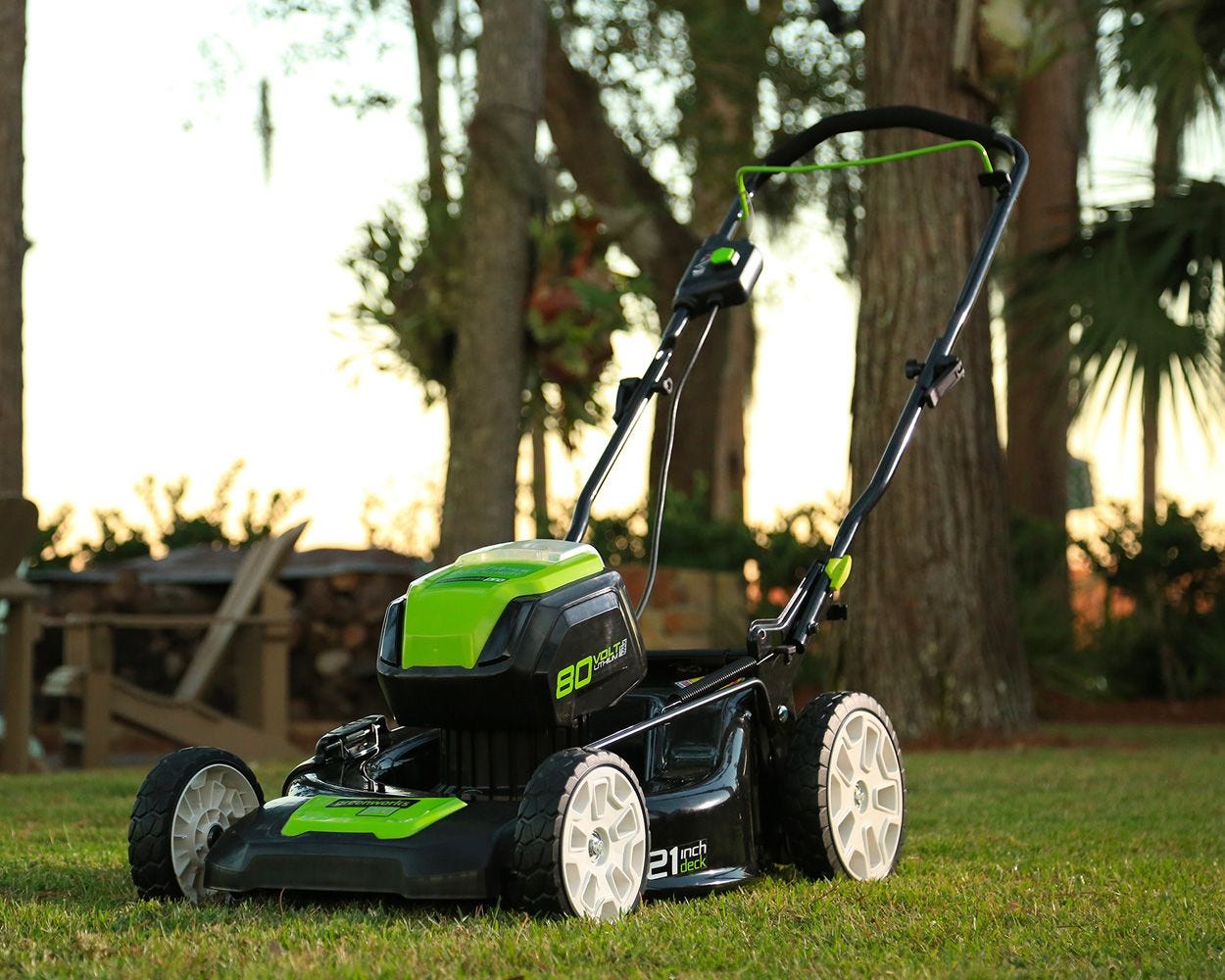 Pro 80V 21" Brushless Push Lawn Mower w/ (2) 2.0Ah Batteries & Rapid Charger
