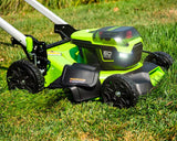 60V 21" Cordless Battery Push Mower and 610 CFM Blower Combo Kit w/ 5.0Ah Battery and Charger