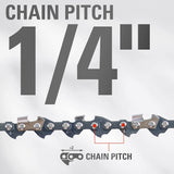 10" Pole Saw Chain, 1/4" Pitch, .050" Chain Gauge and 58 DL
