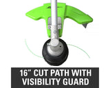 60V 16" Cordless Battery String Trimmer (Attachment Capable) and Horizontal Blower Attachment: 4.0 Ah Battery and Charger