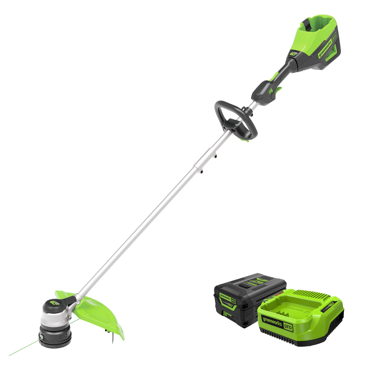 60V 16" Cordless Battery String Trimmer and 0.095 String Trimmer Line Combo Kit: 2.5 Ah Battery and Charger