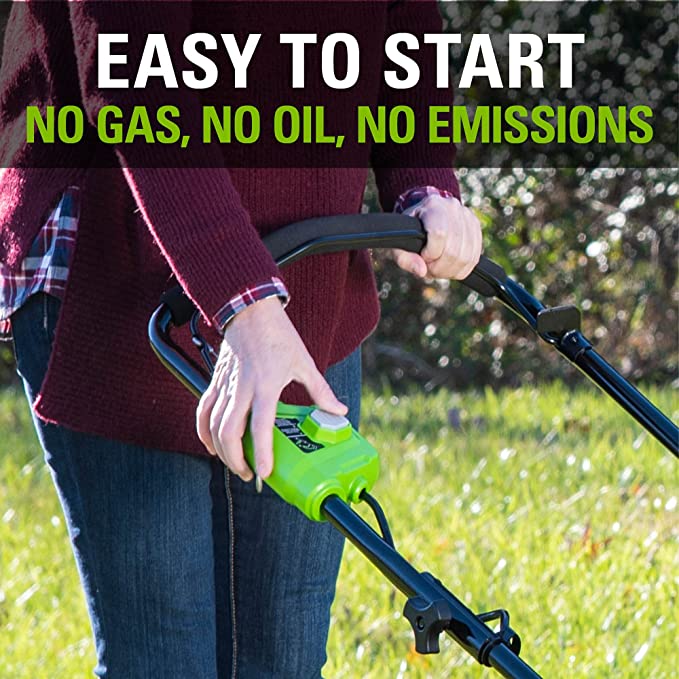 40V 21" Cordless Battery Brushless Push Lawn Mower: 5.0 Ah USB Battery and Charger, LM2104