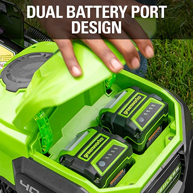 40V 21" Cordless Battery Brushless Push Lawn Mower: 5.0 Ah USB Battery and Charger, LM2104