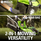 40V 14" Cordless Battery Push Lawn Mower: 4.0 Ah Battery and Charger, LM1404