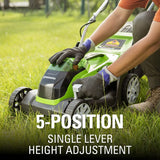 40V 14" Cordless Battery Push Lawn Mower: 4.0 Ah Battery and Charger, LM1404