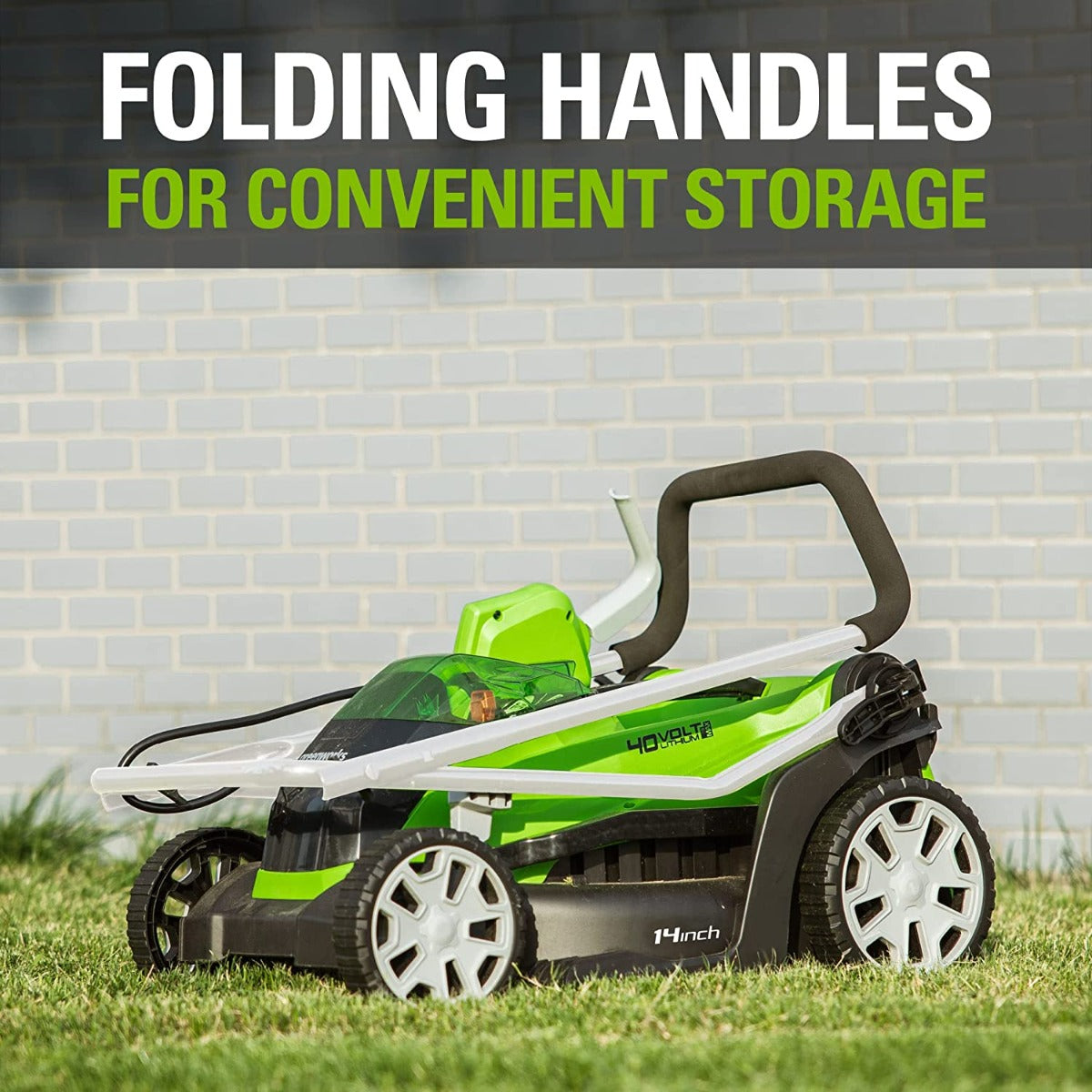 40V 14" Cordless Battery Push Lawn Mower: 4.0 Ah Battery and Charger, LM1404