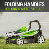 40V 14" Cordless Battery Push Lawn Mower: 4.0 Ah Battery and Charger, LM1404
