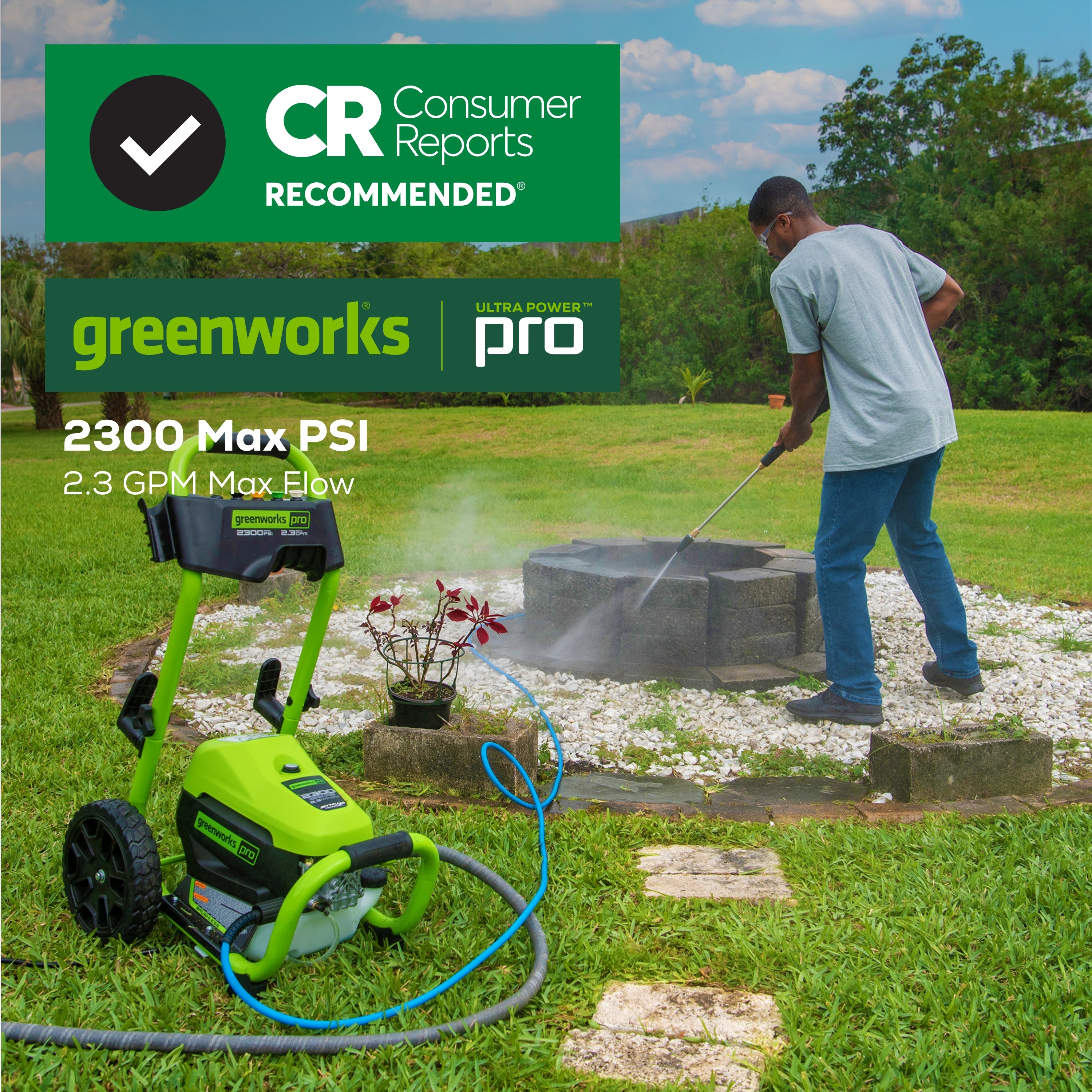OPEN BOX 2300 PSI 1.2 GPM Cold Water Electric Pressure Washer
