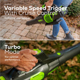 60V 610 CFM Cordless Battery Leaf Blower and Gutter Cleaning Kit Combo Kit: 2.5 Ah Battery and Rapid Charger