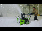 80V 24" Cordless Battery Two-Stage Snow Blower: (2) 5.0 Ah Batteries and Dual-Port Rapid Charger