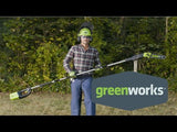 80V Cordless 10" Brushless Pole Saw: 2.0 Ah Battery and Rapid Charger